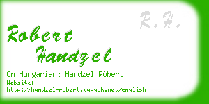 robert handzel business card